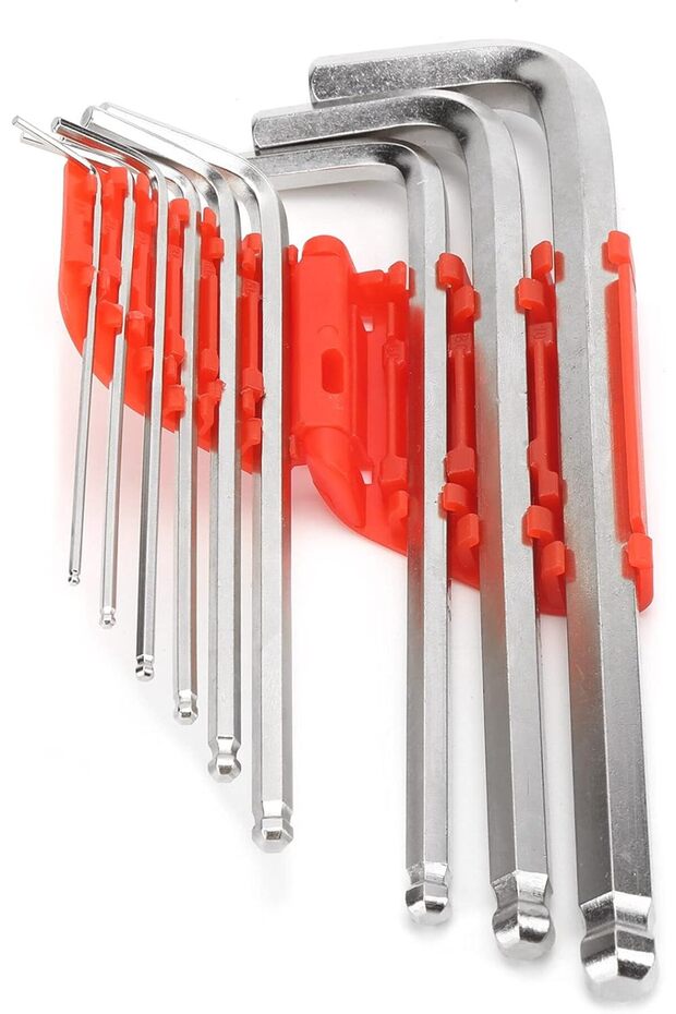 9Pcs Hex Key Set, Hex Key Allen Wrench Set, Long Arm Ball End Hex Key Wrench Set + 1Pc Cover for Aut