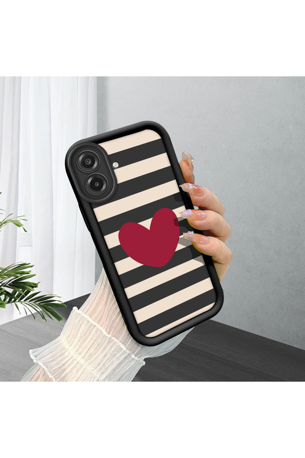 Samsung Galaxy A07 4g Compatible Black Silicone Case Shockproof with Camera Protection