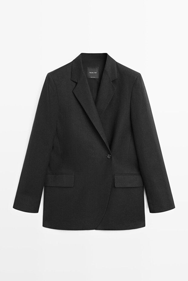 American double-breasted linen jacket - 6