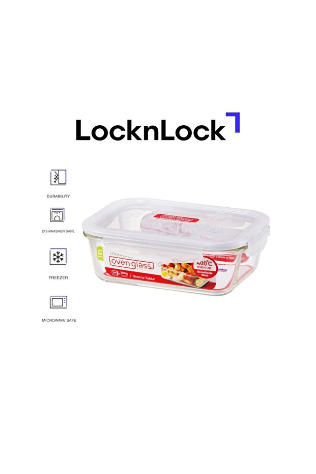 1L Oven Glass Rectangular Container – Durable, Microwave Safe Food Storage Solution