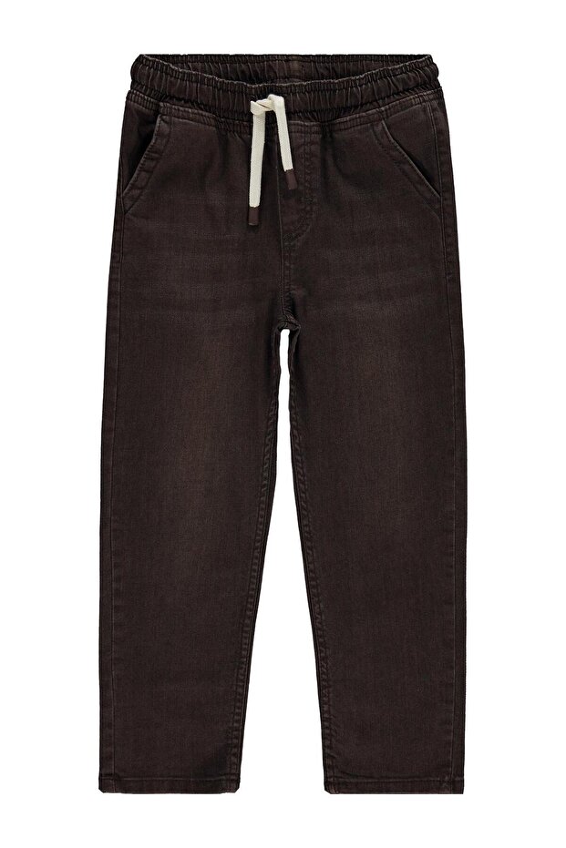 Lace-Up Basic Pants for 2-5 Years - Brown
