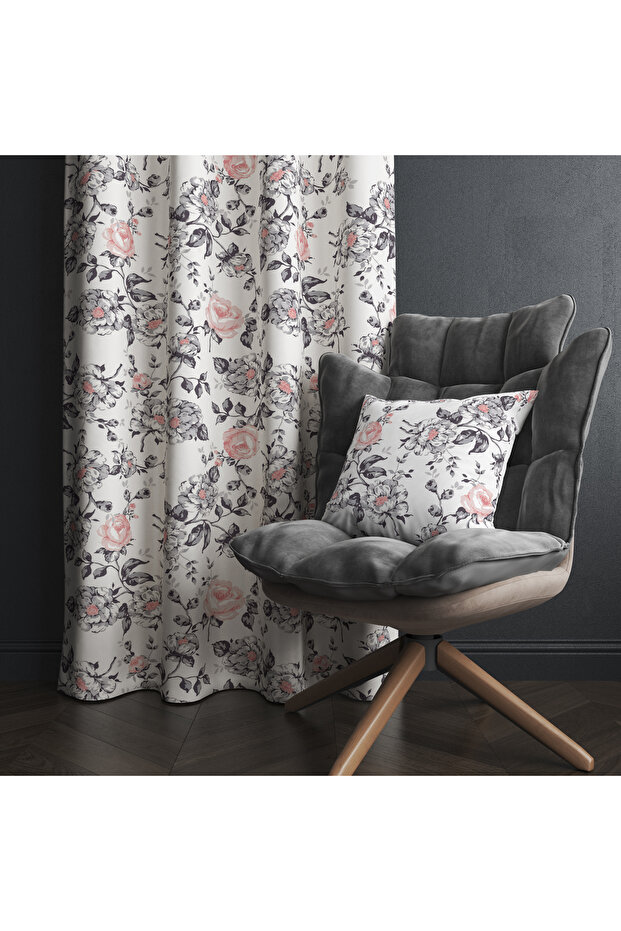 Gray Leafed Flower Te Single Panel Ten Leaves