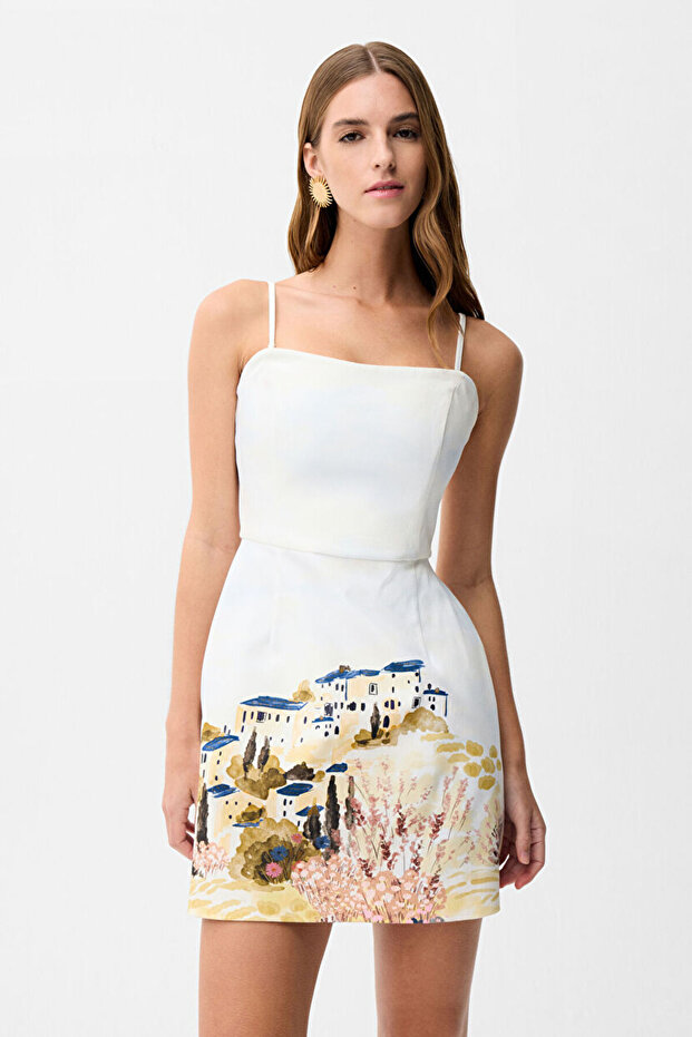 Straplez Mini Elbise - 5