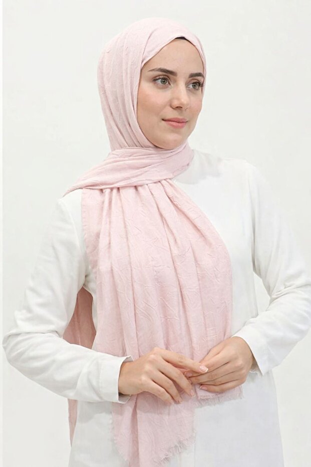 Lorena - - Bamboo Kraş - Shawl - Powder Pink