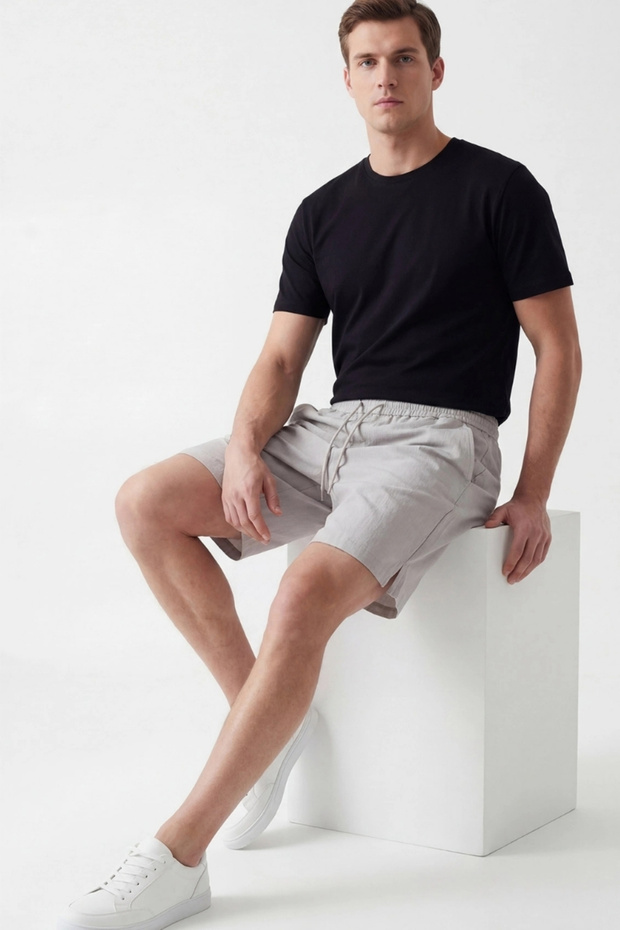 Crystal Torn Pocket Detail Men's Trousers Shorts