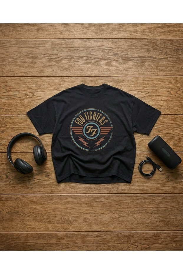 Foo Fighters Printed Unisex 100% Cotton Pack Oversized T-Shirt