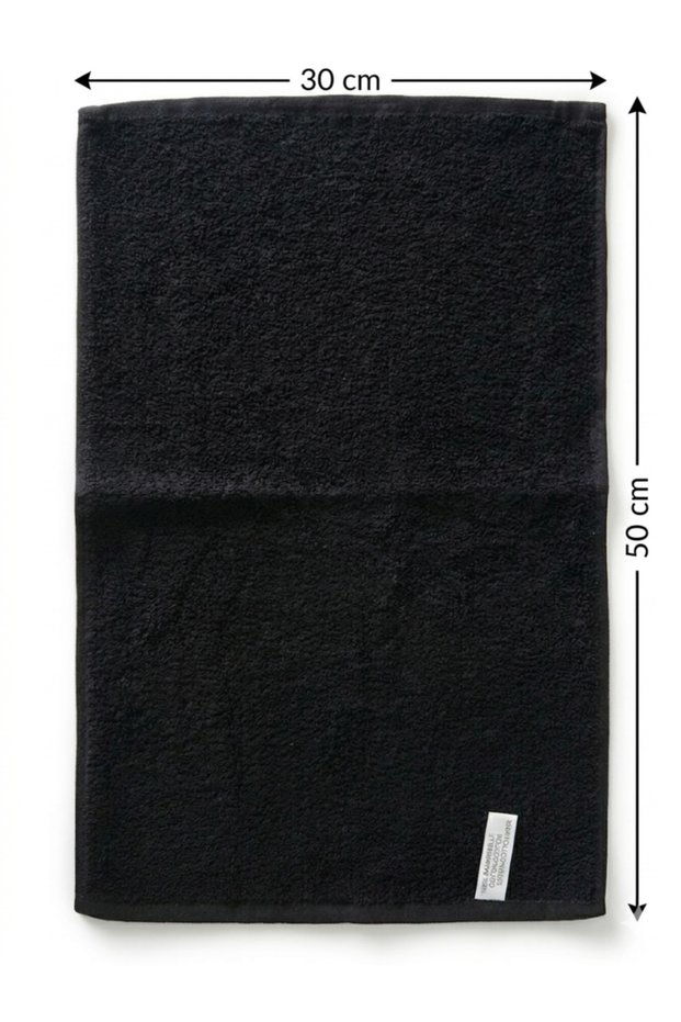 1 Piece Black Sports Towel 30X50 cm 100% Cotton Lu-High Absorbent Baumwolle Fitness Hand Towel-Sports-Gym