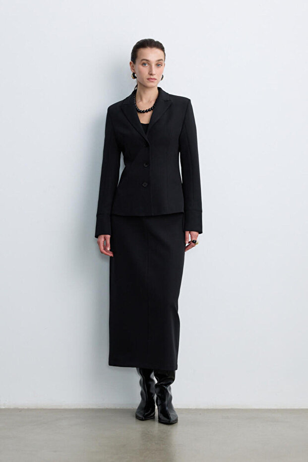 SİYAH BELE OTURAN BLAZER - 3