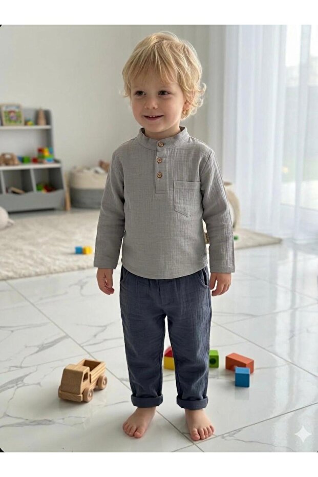 Boys 2-Piece Muslin Set