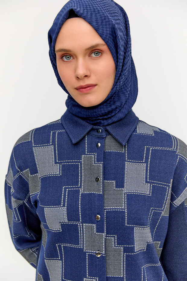 Blok Desenli Tunik - 4