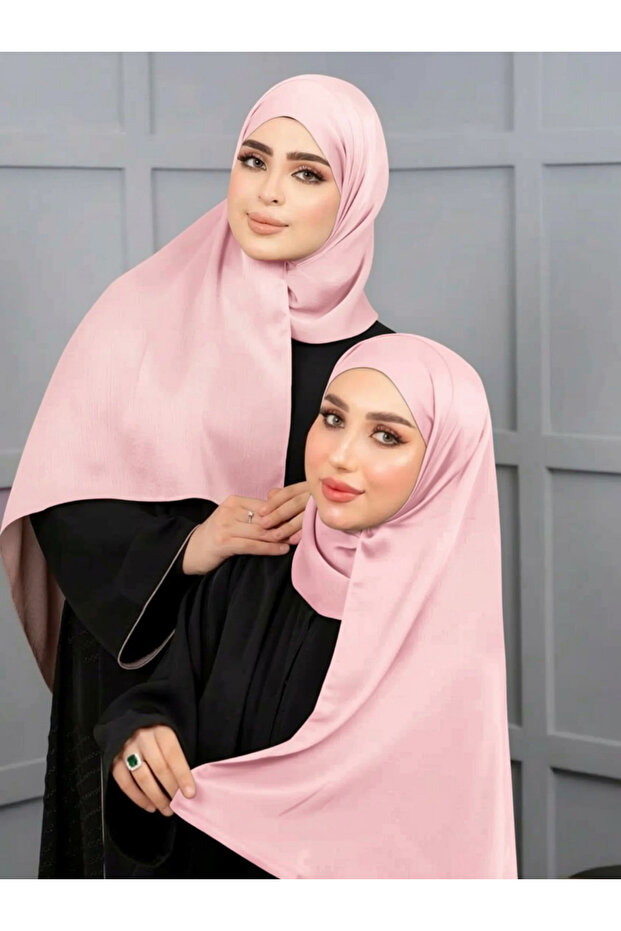 حجاب وردي سادة