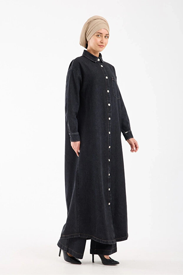 Blue Ridge Kot Gömlek elbise 7191 SİYAH - 6