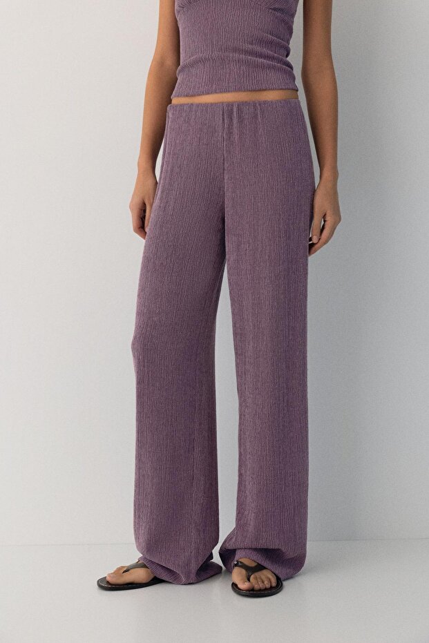 Düz bambul pantolon - 4