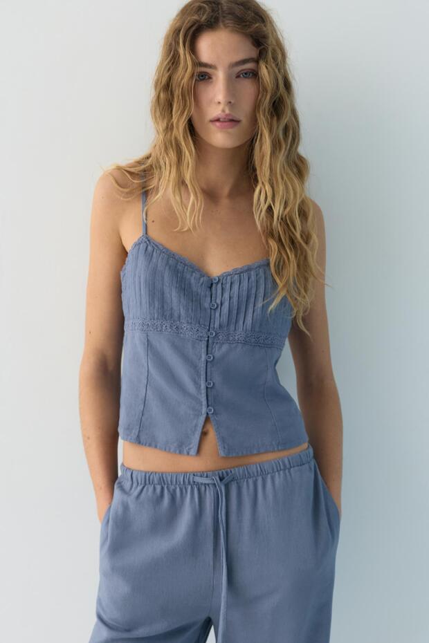 Kısa dantelli askılı top - 1