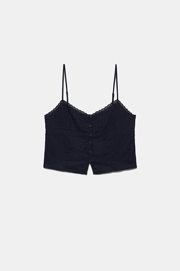 Kısa dantelli askılı top - 6