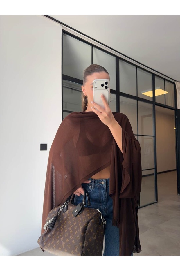 Tri̇ko Cloak Blazer Brown