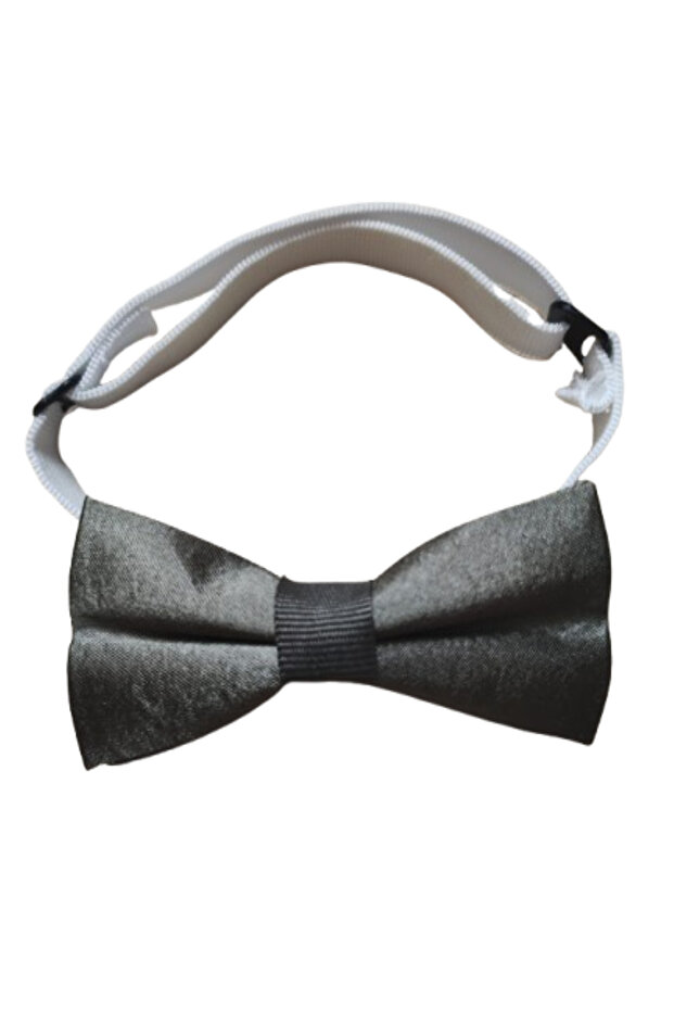 23 April Children's Khaki Satin Bow Tie with Adjustable Elastic for Birthdays and Special Occasions 0-14 Years