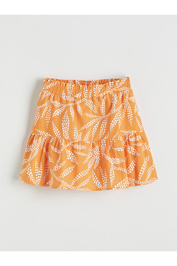 Two Mt Shop Quality Orange Elastic Waist Girls' Skirt