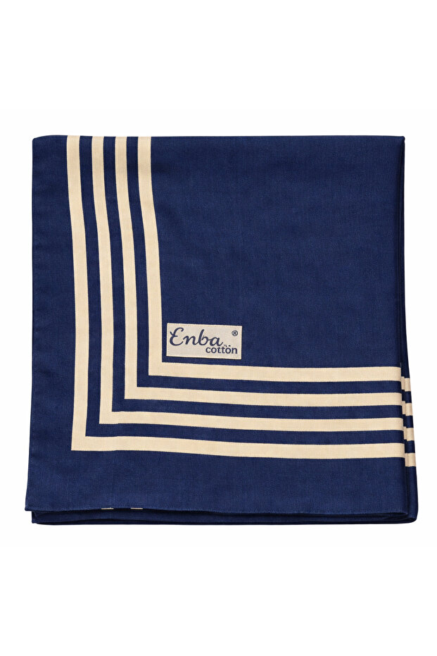 Enba Soft Cotton Pack Stripe Patterned Scarf - 95X95 cm