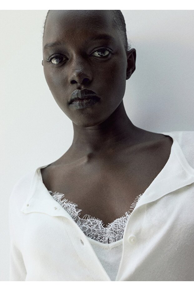 Triko düğmeli hırka - 1