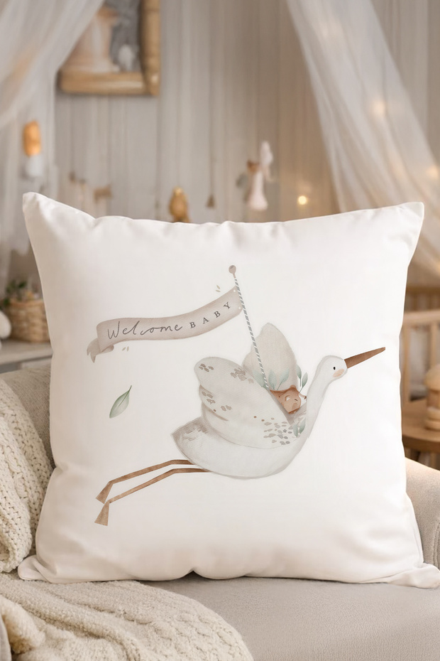 Baby Room Decorative Cushion 100% Cotton Fully Filled | Newborn Baby Gift | Decorative Cushion