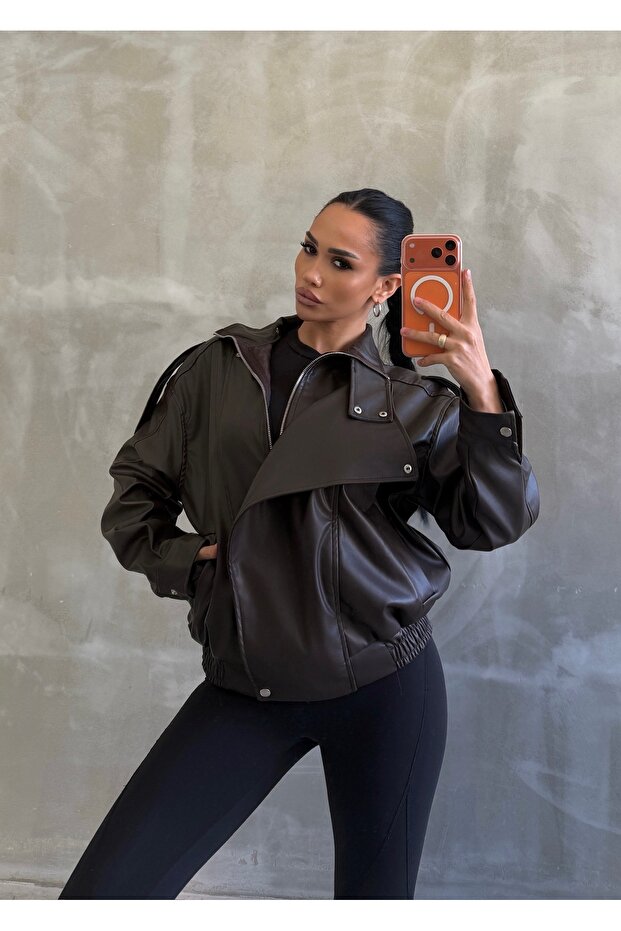 YSL Model Trend Deri Ceket - 3