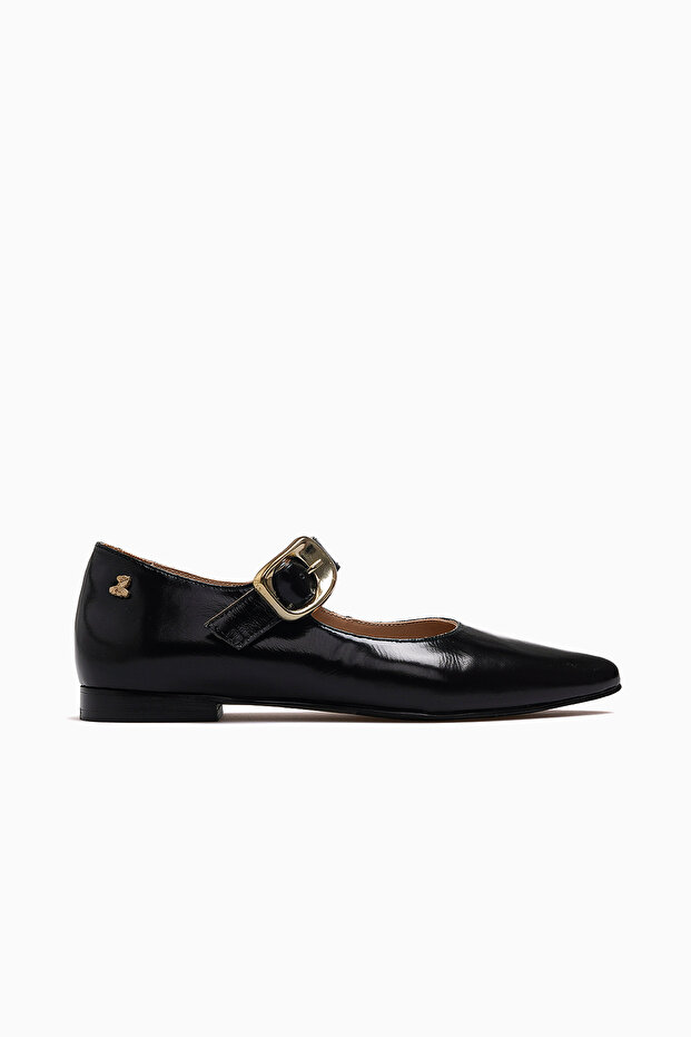 Women's Leather Daily Ballet Flats 25Y 2511501Y Z Black Crocodile