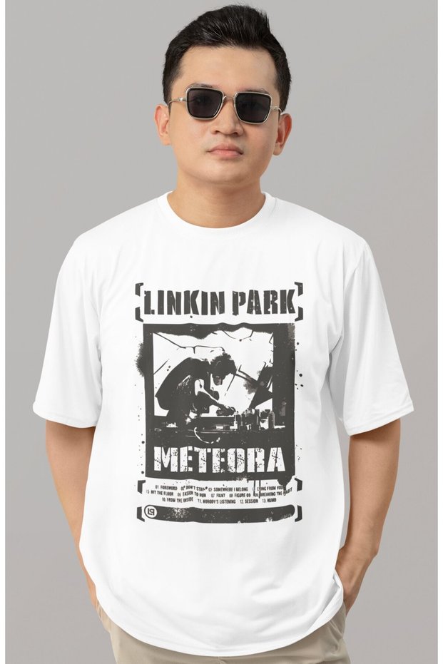 Design Linkin Park Meteora Rock Metal Music Band Printed Unisex Oversized t Shirt