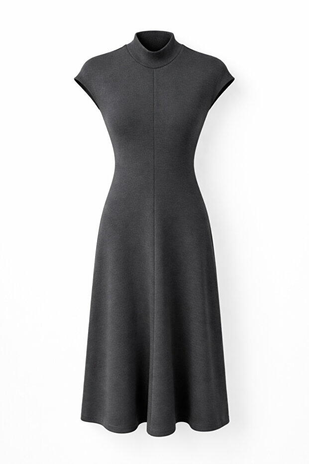 T Sleeve Gray Dress