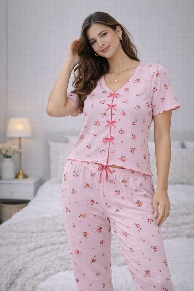 Cherry Blossom Bow Crop Top
