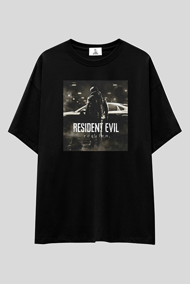 تي شيرت كبير الحجم من Resident Evil "Requiem" | تي شيرت للجنسين 100% قطن بتصميم خاص