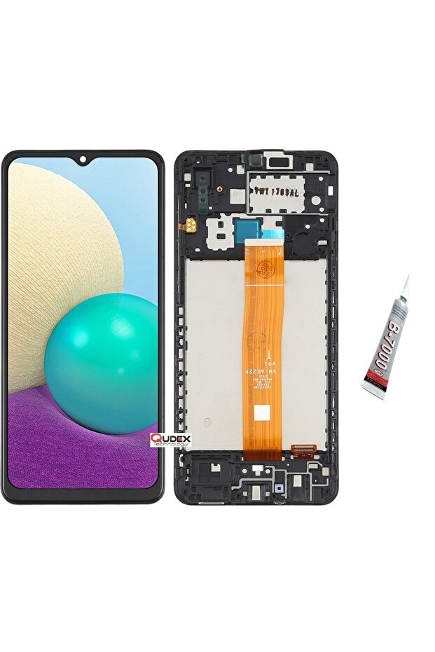 Samsung A02 Compatible Screen Touch Panel (Black) B7000 Adhesive