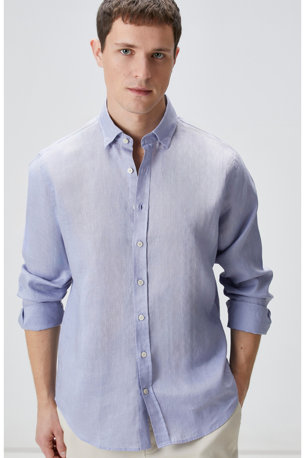 Lila Keten Gömlek - 4