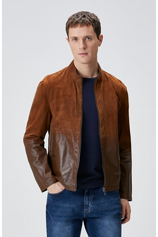 Camel Çift Taraflı Süet Mont - 2