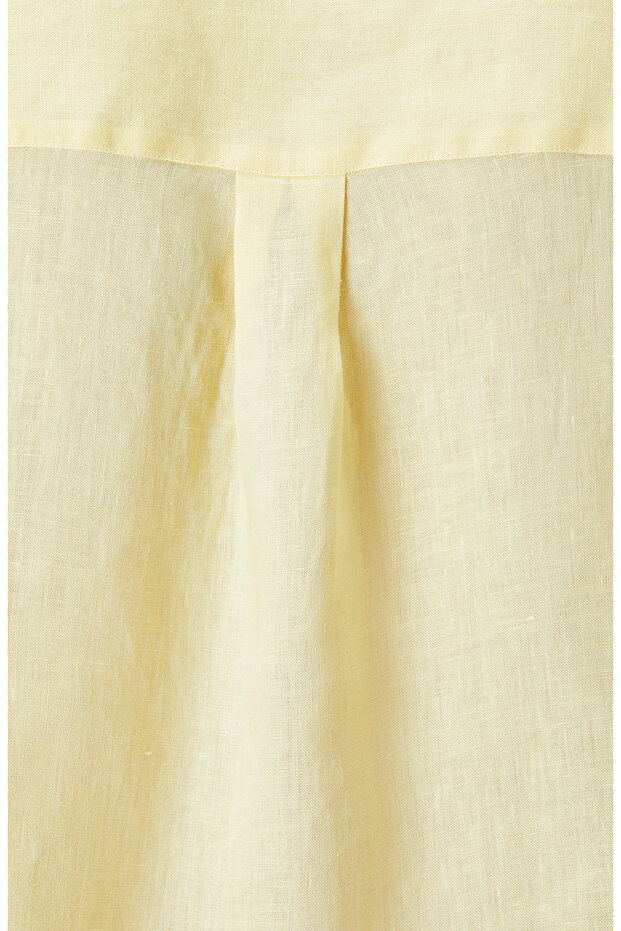 Sarı Keten Gömlek - 8