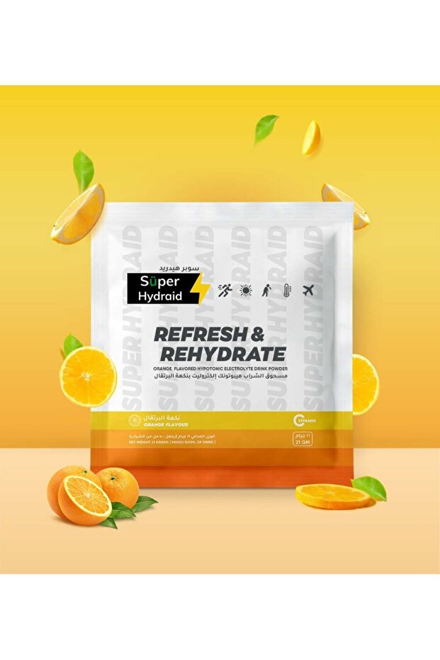 Electrolyte Drink Mix | Orange | Pack of 10 Sachets