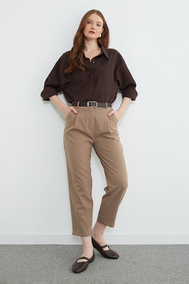 Basic Tek Cepli Oversize Gömlek - 6