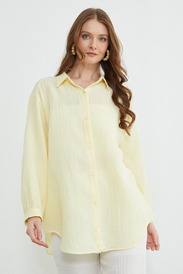 Basic Oversize Gömlek - 6