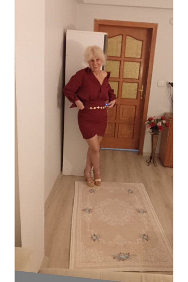 Gömlek yaka elbise - 3