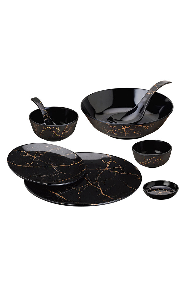 Melamine Dinner Set, 30 pcs, Assorted