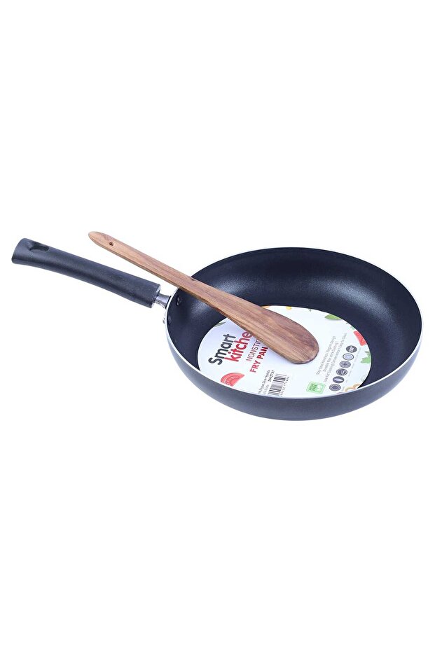 Smart Kitchen Aluminium Non-Stick Fry Pan with Spatula, 26 cm