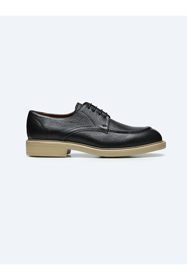 Black Leather Smart Casual Shoes
