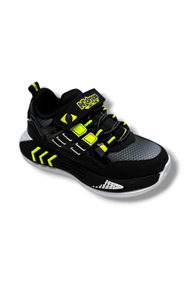 Ndrops 028-26 Anorak Anatomical Kids Sneakers Black Yellow 26-30