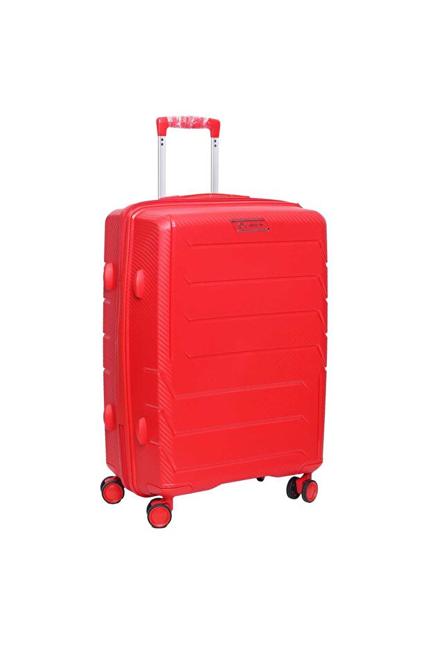 Chroma 4 Wheel Hard Trolley, 76 cm, Red