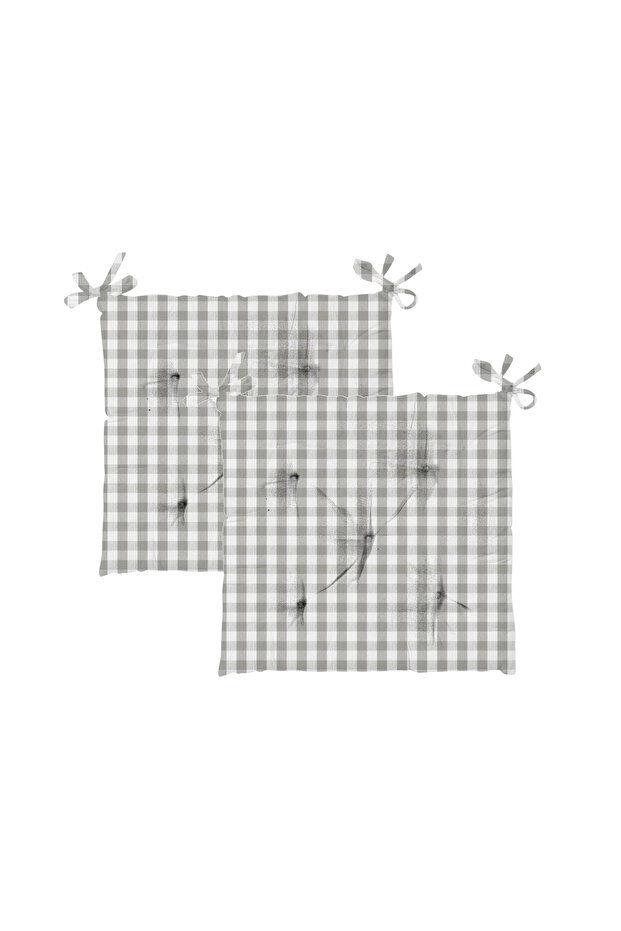 Chair Pad, 40 x 40 cm, 2 pcs, Grey
