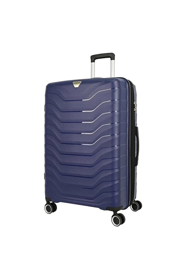 Appolo 8 Wheel Hard Trolley, 50 cm, Blue