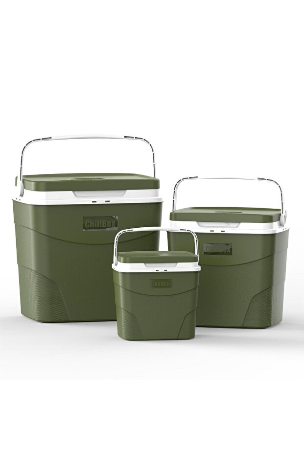 Chill Box / Ice Box 3 Pcs Set 4L + 12 + 24 L Green