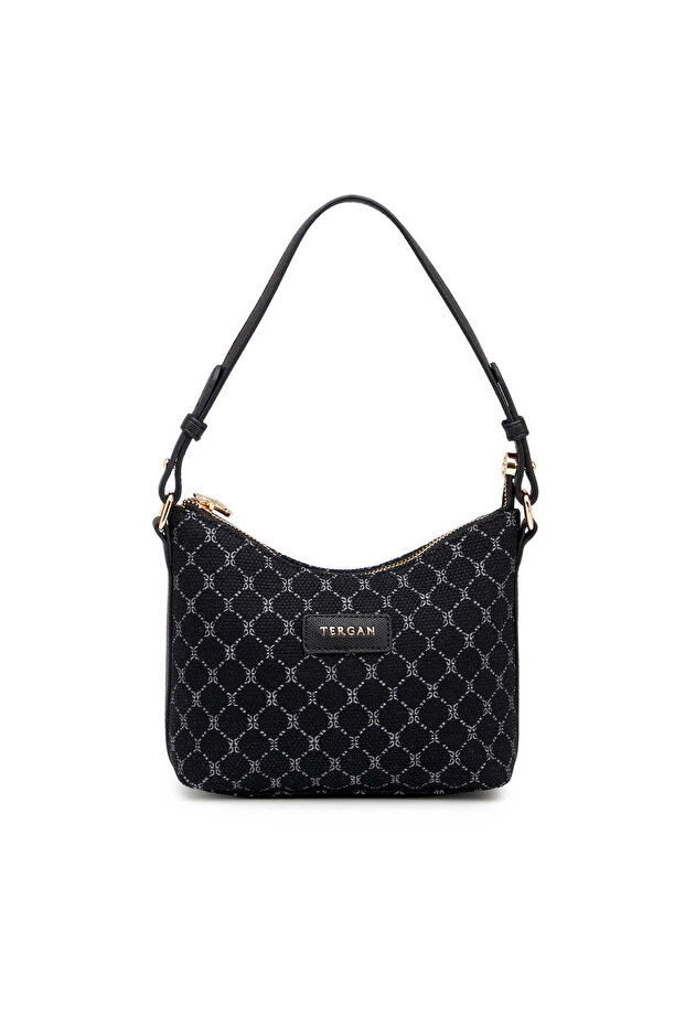 Black Textile Women's Shoulder Bag - S26Y1Twc0722-R0P