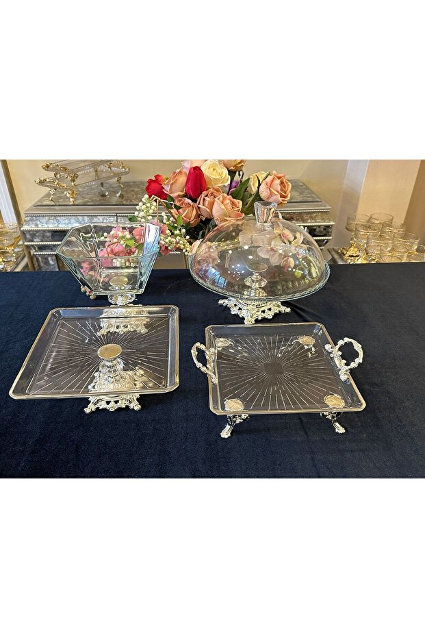 4 piece silver set - 1