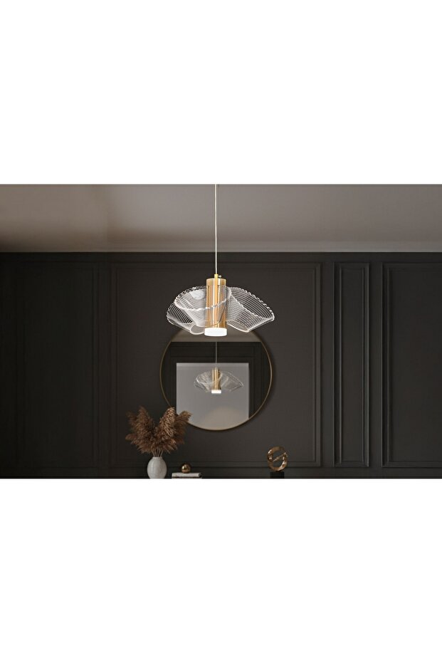 DOĞA 3 LED AVİZE, GOLD - 1